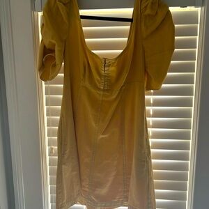 Free people size, small mustard, yellow, mini dress